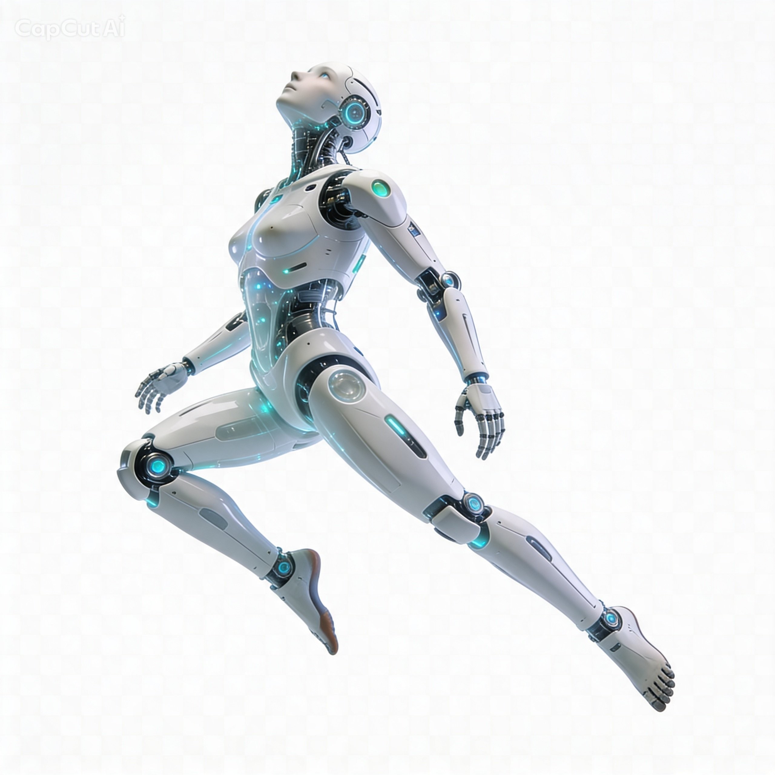 A humanoid robot dancing